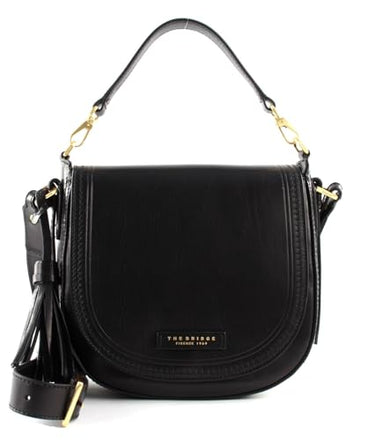 The Bridge Pearldistrict - Schultertasche Leder 23.5 cm black im Sale
